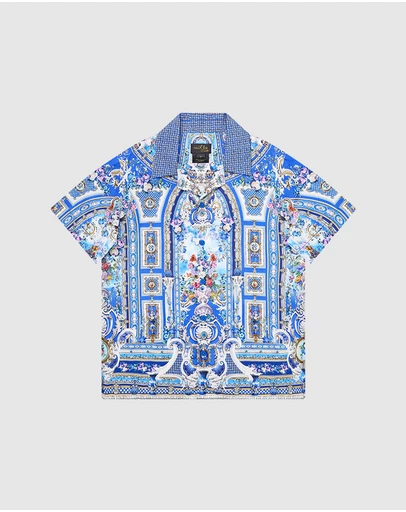 Camilla - SS Camp Collared Shirt - Kids-Teens