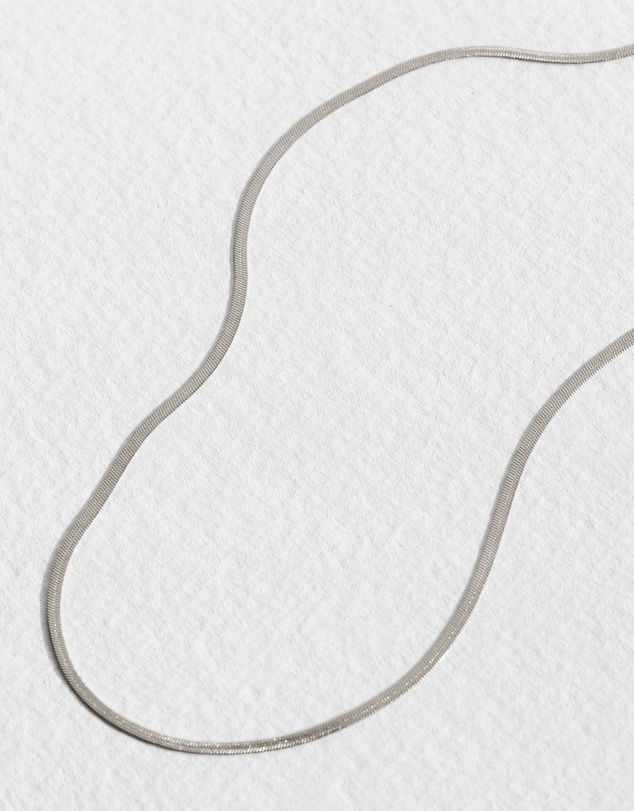 SAINT VALENTINE - Sphinx 2mm Snake Chain Necklace - Silver