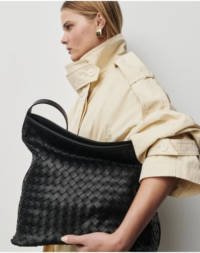 VESTIRSI - Bianca Woven Hobo Black