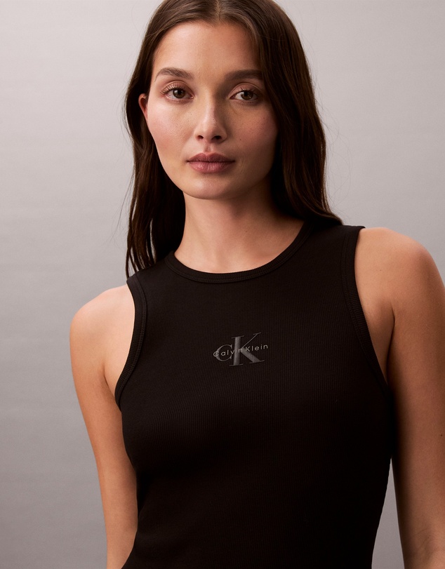 Calvin Klein Jeans - Monogram Rib Midi Tank Dress