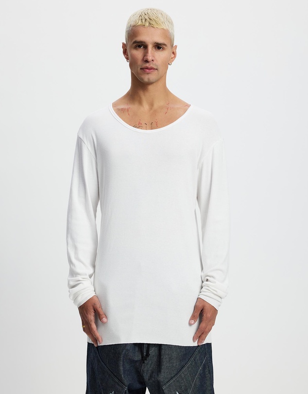 Surrounded By Ghosts - The Gypsum Slim Rib Knit Long Sleeve T-Shirt