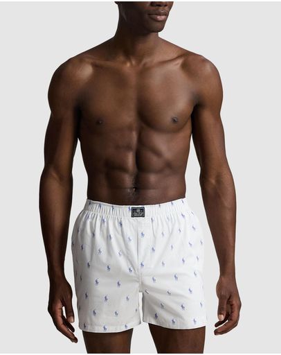 White, Blue Stripe & White All Over Pony Print