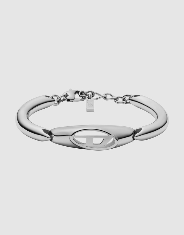 Diesel - Oval D Logo Silver tone Bracelet