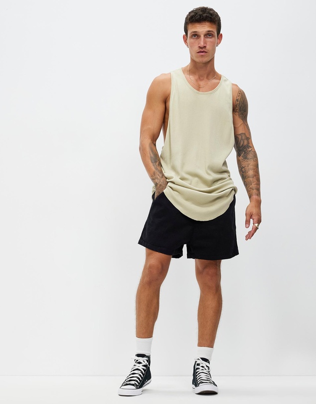 Surrounded By Ghosts - The Natron Denim Drawstring Shorts