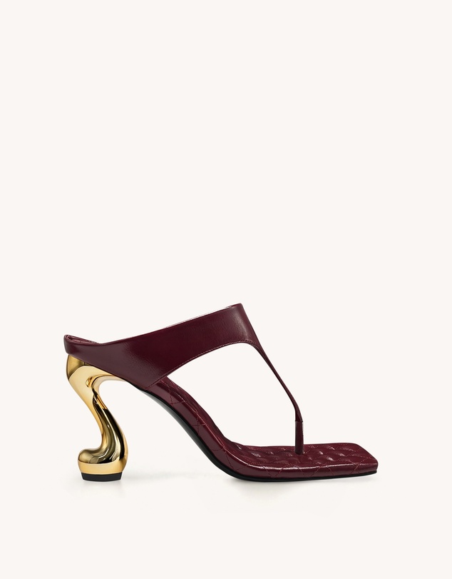 JW PEI - Hannah Quilted Thong Heel Mules
