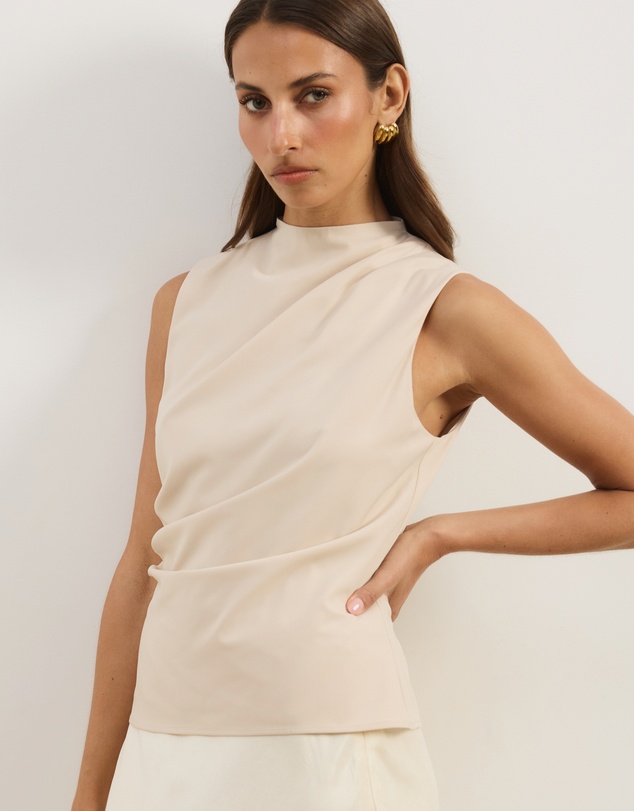 Atmos&Here - Veya Sleeveless Draped Top