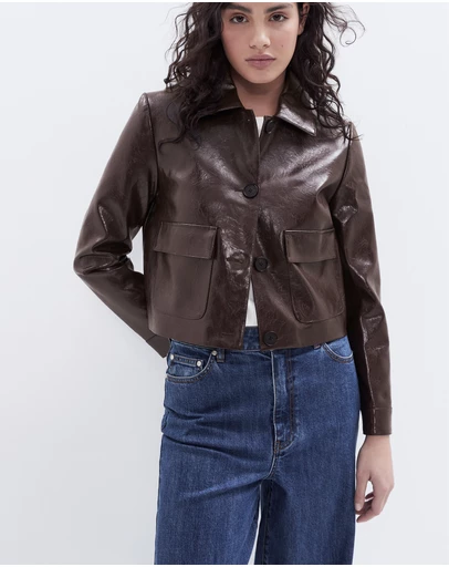 UNISON - Collared Patent Jacket