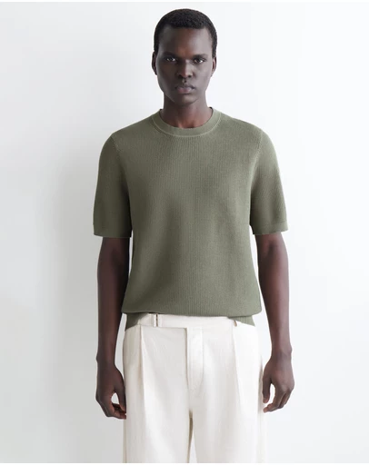 COS - Waffle-Knit Cotton T-Shirt