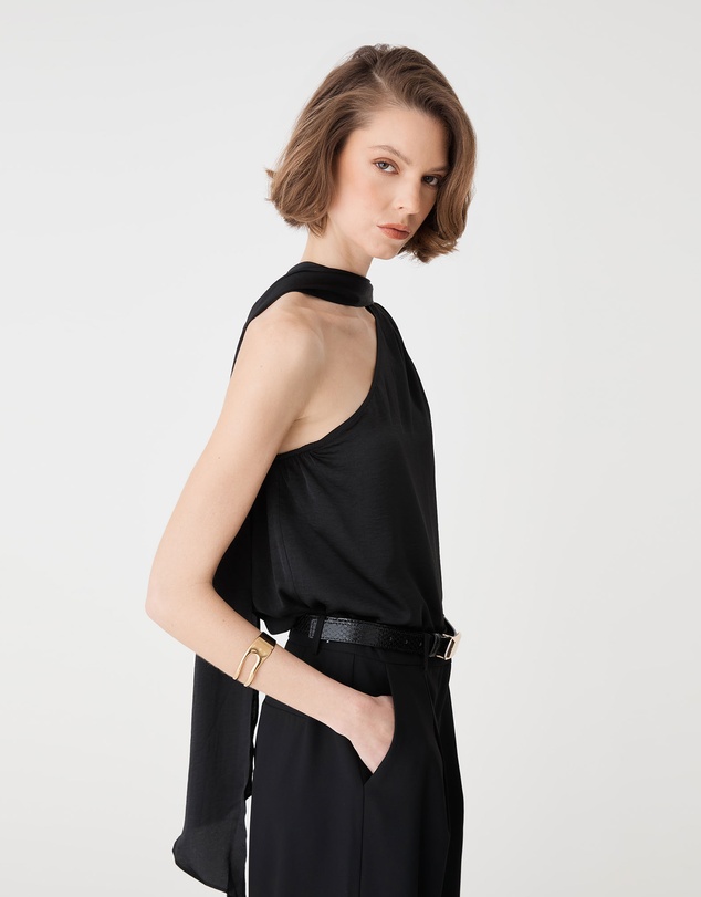 Forcast - Opal One Shoulder Scarf Top