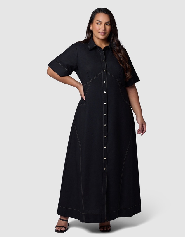 Sunday In The City - No Saints Maxi Shirt Dress