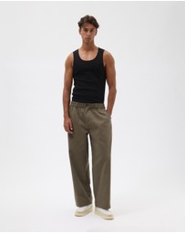 AERE - Organic Cotton Barrel Leg Pants
