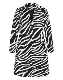 City Chic - Charlotte Zebra Print Melton Coat