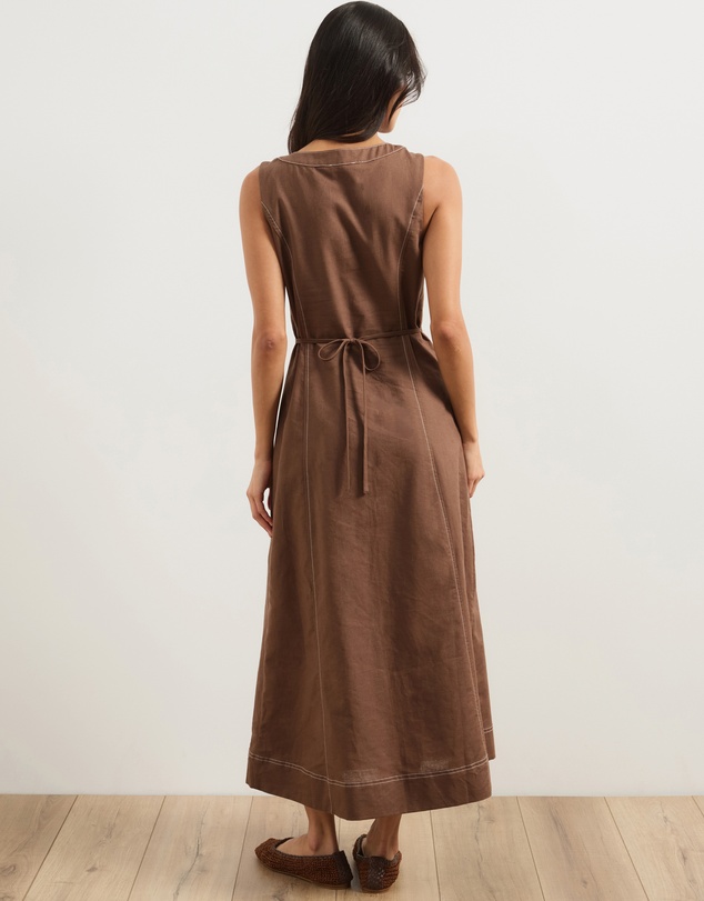 Atmos&Here - Cara Contrast Bind Midi Dress