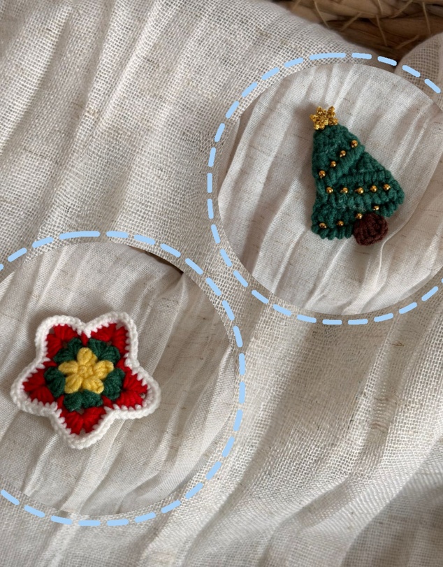 KAJA Clothing - Christmas-Star Puffy Clip 2pc