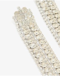 Lovisa - Silver Diamante Cup Chain Mixed Length Drop Earrings