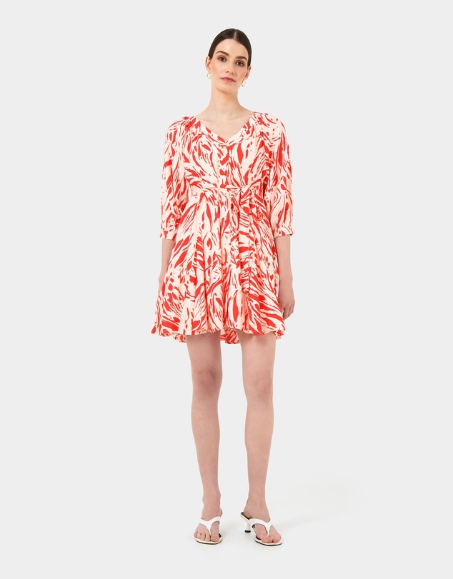 Forcast - Vienna V-Neck Tie Dress