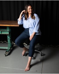 Love Your Wardrobe - Tia Invisible Zip Stretch Pant