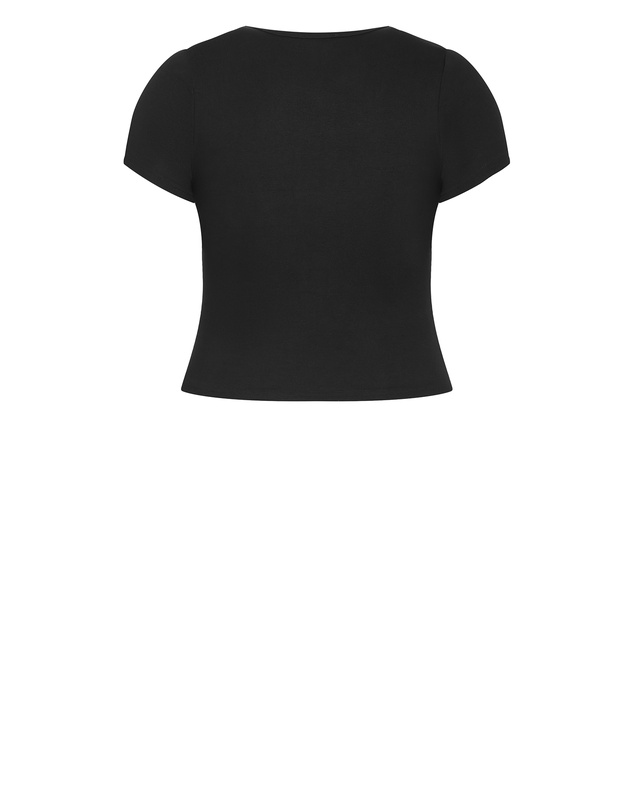 City Chic - Plus Size Cherry Tee - black