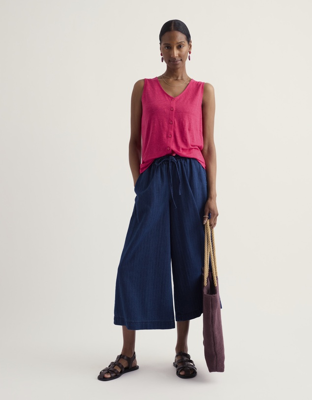Seasalt - Carn Glaze Linen Button-Through Vest