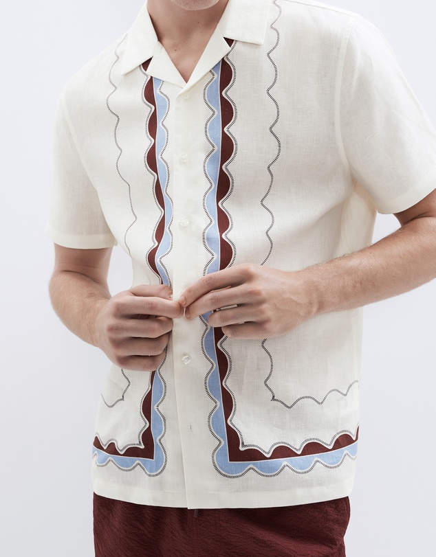 UNISON - Wavy Border Regular Fit Shirt