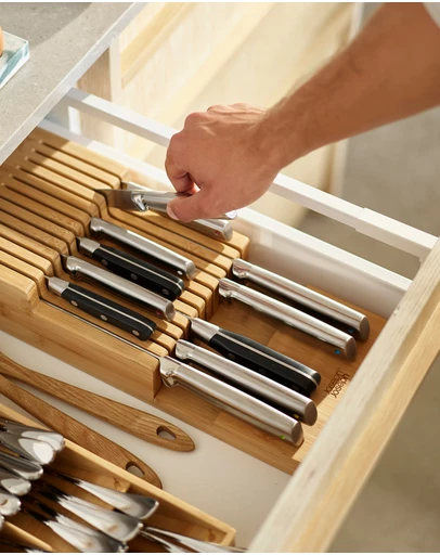 Joseph Joseph - DrawerStore™ Bamboo Large 2-tier In-Drawer Knf Organiser