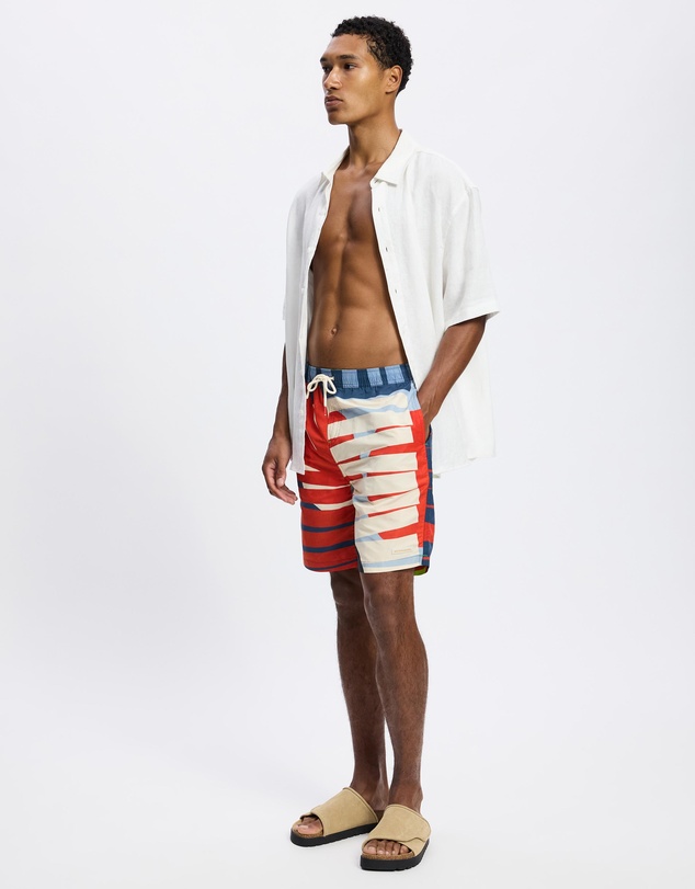 Scotch & Soda - Printed Longer-Length Swim Shorts
