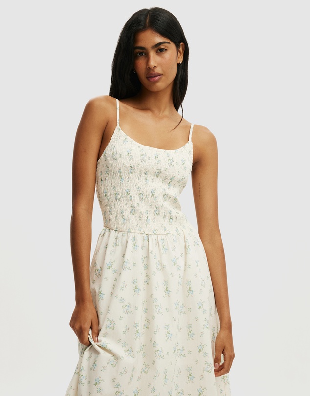 Cotton On - Remy Shirred Bodice Midi Dress