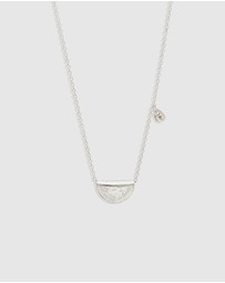 By Charlotte - Silver Lotus Birthstone Necklace - January