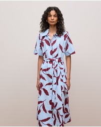 Trenery - Karra Cotton Poplin Shirt Dress in Sky