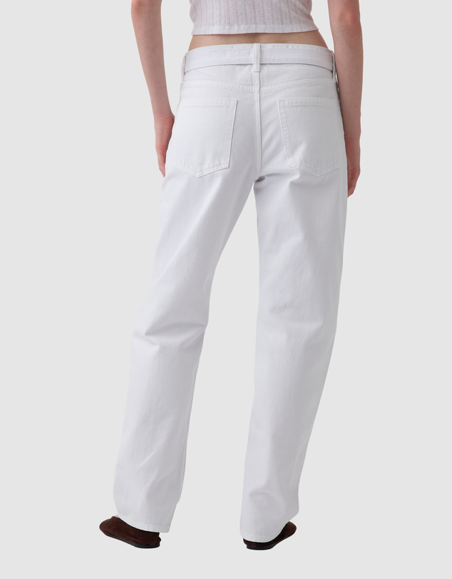 GAP - Mid Rise Straight Taper Belt Jeans