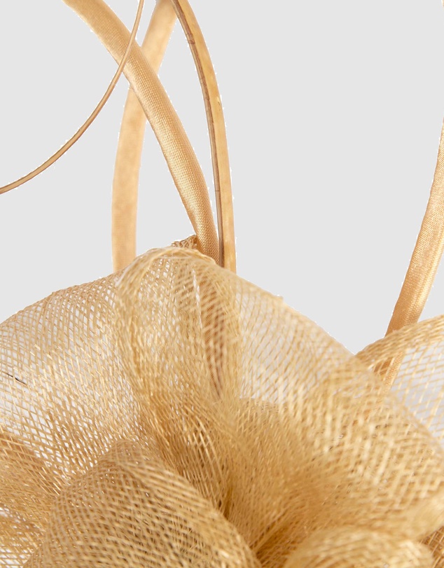 Max Alexander - Sinamay Gold Flower Racing Fascinator
