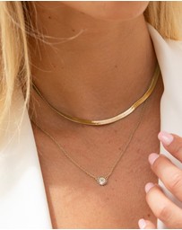 Mestige - Aura Evil Eye Necklace - 18K Gold Plated