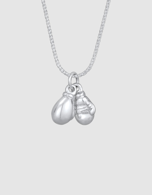 Kuzzoi - ICONIC EXCLUSIVE - Boxing Gloves Pendant Necklace in 925 Sterling Silver