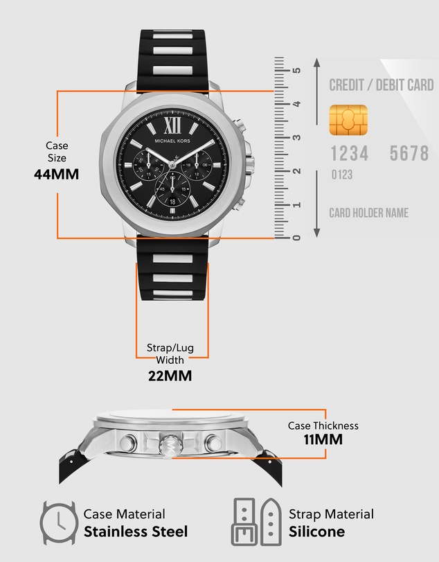 Michael Kors - Prescott Black Chronograph Watch