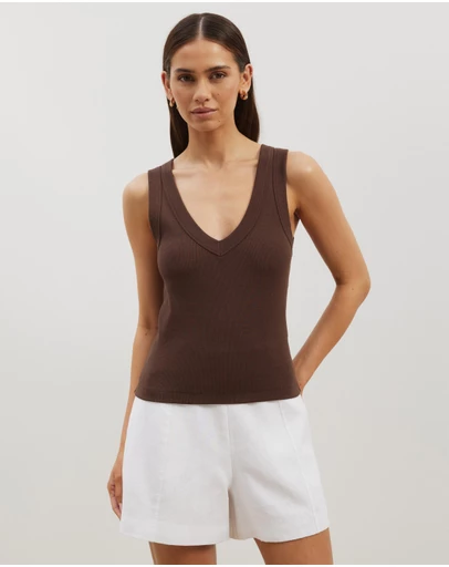 Atmos&Here - Organic Cotton V-Neck Tank