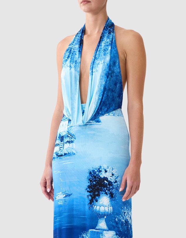 Camilla - Deep Cowl Plunge Dress