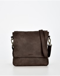 Cobb & Co - Bracewell Washed Leather Flap Over Crossbody