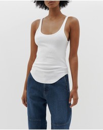Bassike - slim scoop rib tank