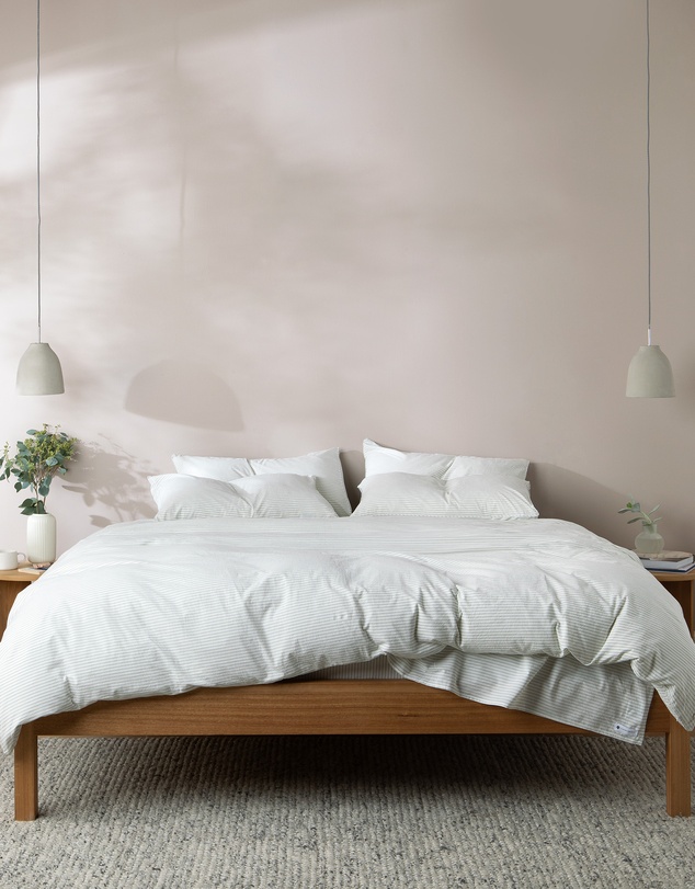 Sheet Society - Leo Washed Cotton Stripe Full Sheet Set