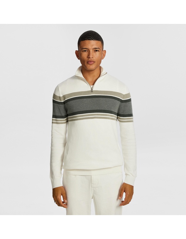 yd. - Brosnon 1/4 Zip Knit Jumper