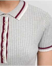 Oxford - Pascale Rib Polo Top