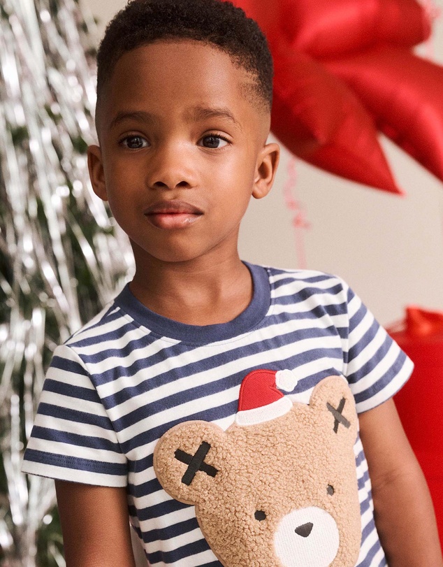 Huxbaby - Stripe Festive Huxbear Christmas Tee - Babies-Teens