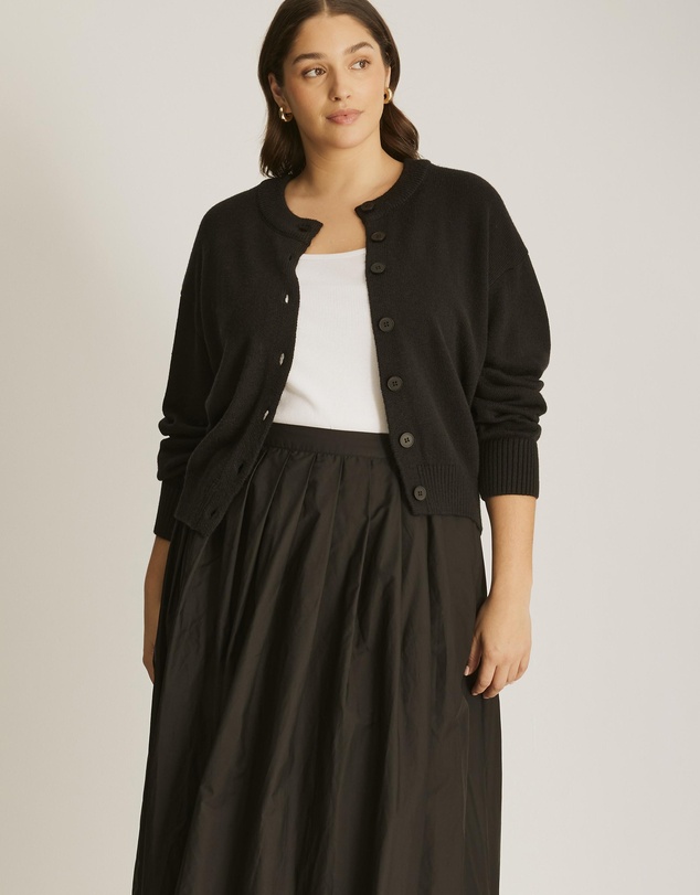 Atmos&Here Curvy - Niamh Cotton Pleated Midi Skirt