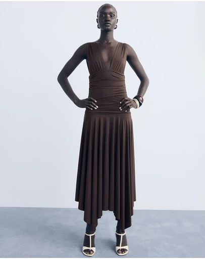 M.N.G - Long Dress With Contrasting Design