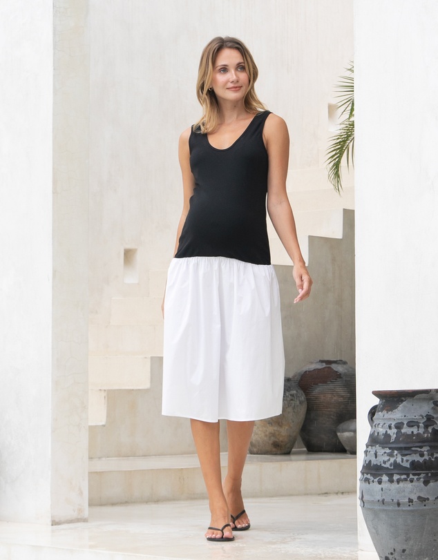 Soon Maternity - Contrast Midi Dress