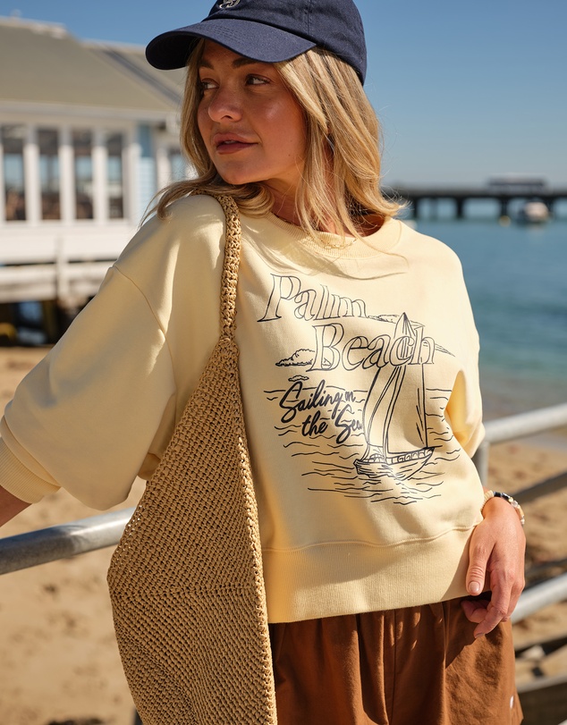 Ceres Life - Charlie Cropped Slouchy Crew