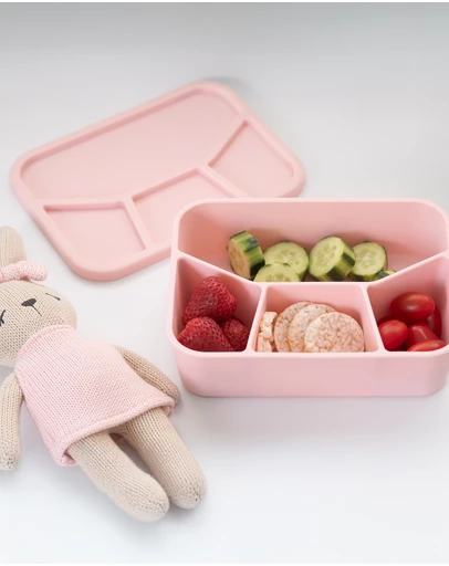 Playground - Silicone Lunch Box- Large- Light Pink