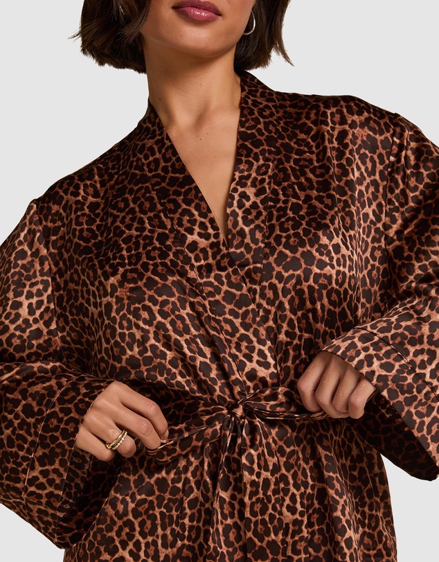 Hunkemoller - Satin Leopard Kimono