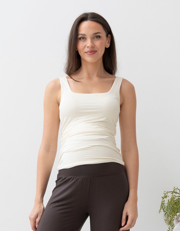 Angel Maternity - Maternity Deluxe Modal Tank in Ivory
