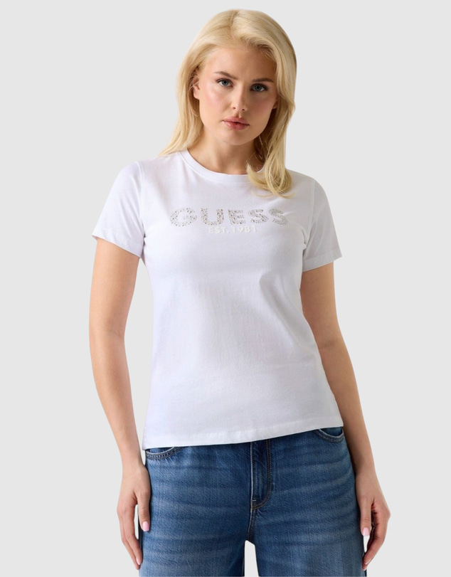 GUESS - Eco Studs Script T-Shirt